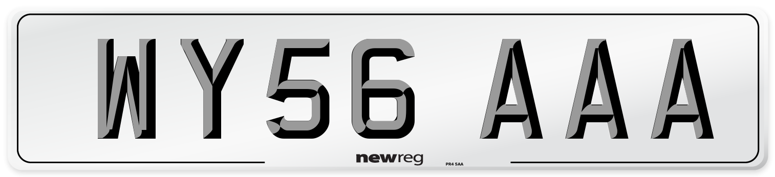 WY56 AAA Number Plate from New Reg